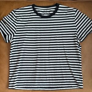 Everlane tee t-shirt black white striped M